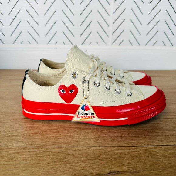 ❤️CONVERSE Heart Valentines Day Chuck Comme des Garcons Sz 13 Wmns Shoes A01796C - Picture 6 of 13